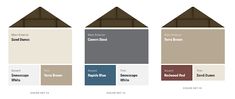 the different shades of paint for houses