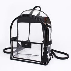 miim twinkle summer black See through backpack - great for security check, sport stadiums, beaches, etc... MP5520BL Made from high quality PVC. Great for the summer look! miim is a popular South Korean laptop bags, backpacks, and boutique brand. Comes also in black. Dimensions: 240x300x100mm Item Weight: 470g SHIPPING: Free shipping from South Korea, estimated 7-14 days to get to you from purchase date. RETURNS: Return address is in USA so that returns can be made and given fast. Returns up to 2 Trendy Backpack With Transparent Straps, Black Summer Backpack For Everyday Use, Black Backpack With Clear Strap, Trendy Clear Standard Backpack, Black Summer Backpack, Black Backpack For Everyday Summer Use, Trendy Black Backpack For Summer, Black Summer Standard Backpack, Rectangular Backpack With Transparent Straps For Travel