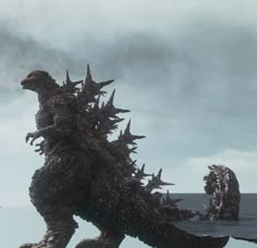 an image of godzilla in the water