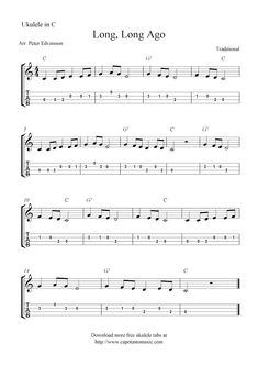 long ago sheet music for guitar