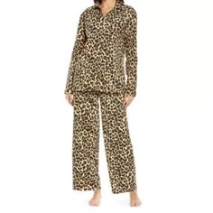 New Without Tags This Nordstrom Pajama Set In Tan Features A Playful Leopard Print Flannel Design, Perfect For Cozy Nights In. The Set Includes A Long-Sleeve Top And Matching Bottoms, Both In Size Small. The Brand Is Known For Quality And Style, Making This A Must-Have Addition To Any Sleepwear Collection. The Set Is Ideal For Women Who Appreciate Comfort And Style, And Is Suitable For Regular-Sized Individuals. Get Ready To Relax In Style With This Nordstrom Flannel Patchwork Shore Leopard Prin Nordstrom Pajamas, Soft Pajama Pants, Plaid Flannel Dress, Fleece Plaid, Adult Pajamas, Nordstrom Women, Flannel Pajama Sets, Striped Pyjamas, Soft Pajamas