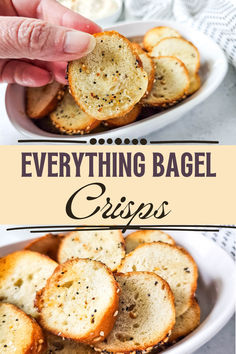 Looking for a delicious and addictive snack to satisfy your cravings? Look no further than our Everything Bagel Crisps recipe! These crunchy, flavorful bites are the perfect combination of savory and satisfying. Whether you enjoy them on their own or pair them with your favorite dips and spreads, these homemade crisps will quickly become a go-to snack in your household. Bagel Snack Ideas, Jalapeno Bagels Recipe, Everything Bagel Bites, Everything Bagel Dip, Bagel Bites Recipe, Homemade Crisps, Bagel Crisps, Bagel Dip, Crisps Recipe