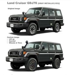 two different views of the land cruiser