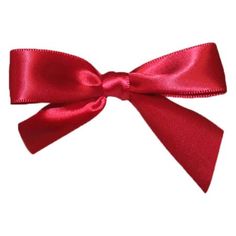 a red bow on a white background