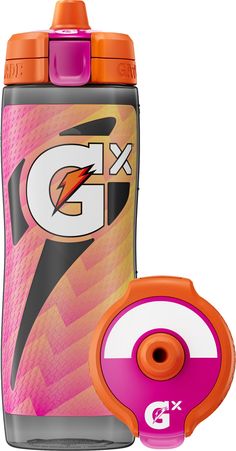 Because no two athletes play the same – or fuel up the same, the Gatorade Gx 30 oz. Bottle delivers a unique customizable hydration experience for every athlete. The flip cap design and High-Flow valve allow you to choose a formula pod, add to water, and drink without worrying about leaks or spills. There are a variety of color options to match your game and make it your own. Pods sold separately. Get the complete Gx hydration system! - Click here to shop the Gatorade Gx Pods. TECHNOLOGY Gx plat Squeeze Bottles, Sports Accessories, Cap Design, Brand You, Neon Pink, Fun Sports, Color Options, Fuel, Neon