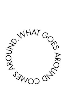 the logo for what goes around is shown in black and white on a white background