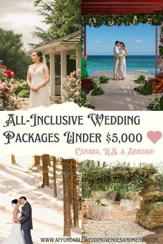 wedding packages under $ 5, 000 for bride and groom at the end of their day