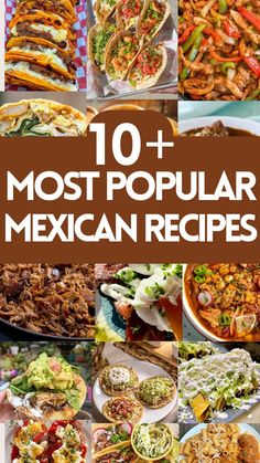 the top ten most popular mexican recipes in this postcard is from around the world