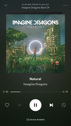 an audio player with the title imagine dragon's origins on it