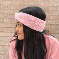 "This soft, luxurious velvet twist earwarmer headband is the perfect winter accessory to keep you cozy - whether your hair is styled in a bun, ponytail, half up, or down, this stylish and comfy earwarmer will keep you warm through the chilly fall and winter months. Made with baby soft velvet style polyester yarn, these headbands are incredibly comfy for long wear and help avoid the dreaded winter hat static. Each headband is approximately 3.5\"-4\" in width and is available in two standard lengths - 21\" and 23\". Headbands are designed to fit snug to accommodate stretch with wear, so it is recommended to measure the circumference of your head (including around your ears!) and select a size 1\"-2\" smaller than your head measurement. Custom sizes are also available upon request! Please not Twist Headband Crochet, Earwarmer Headbands, Cozy Headbands, Trendy Headbands, Bun Ponytail, Headband Crochet, Winter Headband, Velvet Style, Soft Winter