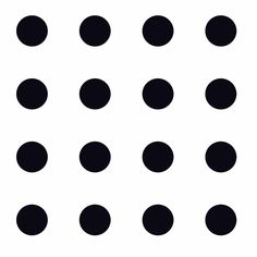 black and white polka dots on a white background