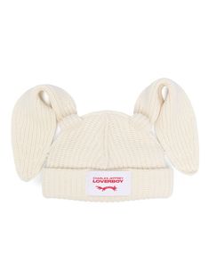 ecru recycled wool-recycled nylon blend fisherman's knit floppy bunny ears exposed-seam detailing logo patch to the front turn-up brim This item is made from at least 50% recycled or upcycled materials. For recycled synthetic clothing products, we highly recommend using a microfibre-catching washing bag to ensure that no microplastics that can pollute water are released in the process. Learn more about what makes a product Conscious on our Conscious Criteria page. Floppy Bunny Ears, Floppy Bunny, Charles Jeffrey Loverboy, Charles Jeffrey, Detailing Logo, Upcycled Materials, Boy Hat, Fancy Bags, Bunny Ears