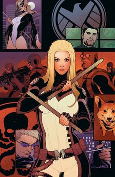 an image of a comic book page with black widow and the avengerss in it