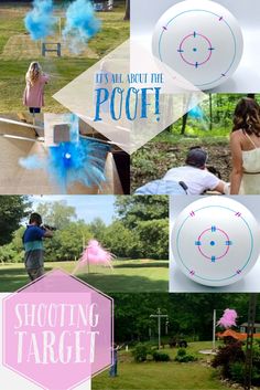 Gender Reveal Shooting, Country Gender Reveal, Gender Reveal Photography, Creative Gender Reveals, Orange Powder, Gender Reveal Unique, Skeet Shooting, Bow Gender Reveal, Shooting Target