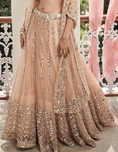 Lehenga Styles, Wedding December, Engagement Lehenga, Mirror Work Blouse Design, Indian Saris, Sangeet Outfit, Lehenga Style