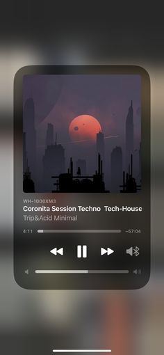 an iphone screen with the text corona session tech - house on it's side