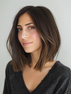 Lob For Thick Hair Straight, Straight Bobs For Thick Hair, Long Bob Thick Hair Straight, Bob For Thick Straight Hair, Textured Long Bob Straight Hair, Long Bob Cuts, Straight Bob Hairstyles, Angled Bob Hairstyles