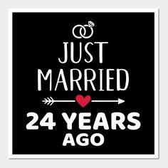 just married 20 years ago poster with the words'just married 20 years ago '