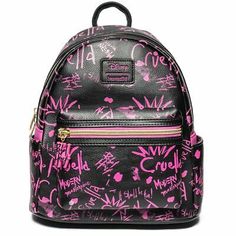 Find many great new & used options and get the best deals for Loungefly Cruella De Vil Disney Villain Mini Backpack Exclusive Graffiti Bag at the best online prices at eBay! Free shipping for many products! Cruella Movie, Graffiti Quotes, Graffiti Text, Vegan Leather Backpack, Faux Leather Backpack, Loungefly Bag, Disney Bag, Loungefly Disney, Disney Villains