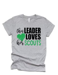 This Leader Loves Her Scouts Shirt | Girl Scout Leader Shirt | Bella Canvas Shirt | PLEASE READ BEFORE ORDERING WE CANNOT RUSH ORDERS OR CREATE NEW DESIGNS DURING PEAK SEASON AUG - MAY. IF YOU NEED TO CANCEL PLEASE DO SO WITHIN 24HRS Please read full description before ordering we cannot be responsible for mistakes made by not reading the full description. ORDERING INSTRUCTIONS: 1. Select your Garment Size/Color Each size must be selected separately. Please do NOT leave a list of sizes in the no Girl Scout Daisy Activities, Girl Scout Shirts, Girl Scout Troop Leader, Band Mom Shirts, Army Mom Shirts, Girl Scout Activities, Troop Leader, Baseball Tee Shirts, Girl Scout Leader