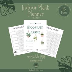 the indoor plant planner is shown in three different colors