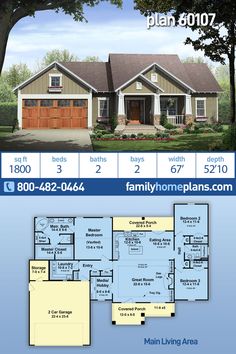 two story house plan with 3 car garage and attached living area in the front yard