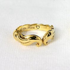 "✤THIS IS GOLD PLATE RING,THE SILVER RING THAT COVERED WITH LAYER OF GOLD OUTSIDE. ✤Made with .925 silver,will not tarnish. easy to clean and maintain. ✤Unique and personalized, You can add your name or quote. Make it only one piece on the world. ✤High Quality, Engraved ring with computer engraving machine. Many font design,consistently line and sharp. ✤More production technology, You can engrave its both inside and outside. ✤Elegance with the small price, Only gold layer cover on the silver rin Unique Anniversary Rings With Engraving Option, Adjustable Gold Ring For Anniversary, Elegant Customized Gold Engraved Ring, Customized Yellow Gold Rings For Anniversary, Customized Gold Engraved Wedding Ring, Customized Gold Engraved Elegant Ring, Customized Elegant Gold Engraved Ring, Customized Gold Wedding Rings, Customized Gold Engraved Promise Ring