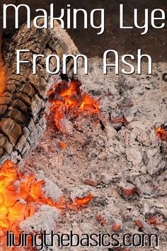 an open fire with the words making eyes from ash