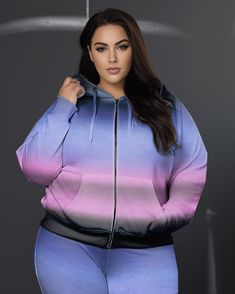 A Simple Colorful Ombre Hoodie Set Consists Of A Hoodie And Matching Bottoms Such As Pants Or Shorts To Provide An Overall Look Of Matching And Style. Suits Usually Focus On The Coordination AndUnity Of The Upper And Lower Garments, Making The Overall Look More Fashionable And Stylish. The Gradient Design Elements Of The Hoodie And Bottoms Echo Each Other, Creating Visual HarmonyAnd Flow.With Suggestions:The Simple Colorful Gradient Hoodie Set Can Be Paired With Sneakers, Canvas Shoes Or High-To Hooded Sweats For Winter Workout, Hooded Tracksuit For Gym In Fall, Hooded Fall Tracksuit For Gym, Casual Purple Activewear For Loungewear, Long Sleeve Tracksuit With Drawstring Hood For Gym, Long Sleeve Gym Tracksuit With Drawstring Hood, Purple Hooded Sweatshirt With Drawstring, Purple Hoodie With Double-lined Hood And Long Sleeves, Pink Long Sleeve Tracksuit For Gym