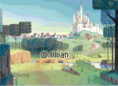 an image of a castle in the distance with words written below it that read lilian