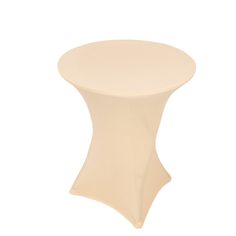 a white round table on a white background