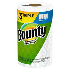 a roll of toilet paper with the word bouncey on it's front and bottom