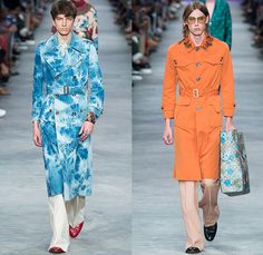 Gucci 2016 Spring Summer Mens Runway Catwalk Looks Alessandro Michele - Milano Moda Uomo Collezione Milan Fashion Week Italy - 1970s Seventies Flare Denim Jeans Outerwear Trench Coat Jacket Tie-dye Acid Wash Wide Leg Trousers Bees Flowers Florals Botanical Print Motif Embroidery Adornments Bedazzled Metallic Studs Leather Round Collar Panels Suede Check Zigzag Knit Sweater Lace Androgyny Ribbon Stripes Jacquard Sartorial Men, Gucci 2016, Motif Embroidery, Sweater Lace, Dolly Fashion