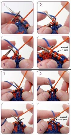 the steps to crochet are shown here