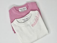 The sweetest sweater you will ever see So cute 🥰- so classic - can be dressed up or down! You will absolutely love this lightweight sweater.  Perfect for spring or Easter Sunday. Choose your name/monogram location- neckline or front of sweater. Please include exactly what you would like embroidered in the personalization box These are such a great weight.  Not super bulky, perfect for indoors or layering. I ship via USPS First Class mail, when your order ships, you will be e-mailed tracking information.  I am happy to wrap this, if going directly to recipient and add a note from you.  Please make sure the correct mailing address is on your order, if shipping to some one else.   FREE gift wrap and personal card FREE personalization Easter Sweater, Easter Sweaters, Monogram Sweater, Super Bulky, Easter Sunday, Lightweight Sweater, Kids Sweater, Free Gift Wrapping, Light Weight Sweater