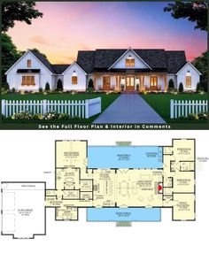 Classic Farmhouse Plans, Classic Farmhouse, Farmhouse Plan, The Farmhouse, Farmhouse Plans, The Beauty, House Plans, Split, Farmhouse