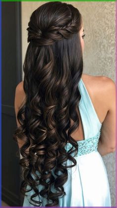 Elegant Updos, Braided Hairdo, Quince Hairstyles, Long Hair Wedding Styles, Prom Hairstyles For Long Hair, Hairdo For Long Hair, Braided Hairstyles Easy, Long Wavy Hair, Prom Hairstyles