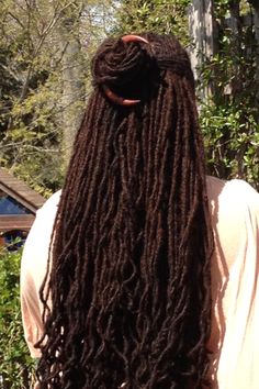 live . laugh . love . locs Jet Black Sisterlocks, Long Healthy Locs, Long Locs Natural, Grunge Blonde, Skater Hair, Locs Ideas, Growing Out Bangs, Moon Ornament