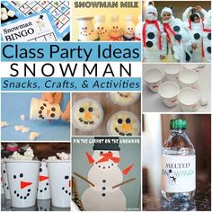 snowman crafts and activities for kids to do with the snowmen in their classroom