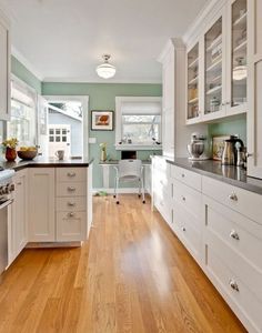 Galley Kitchens Inspirations Part 50 Green kitchen