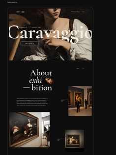 the website design for caravaggio