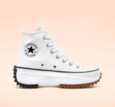 PRODUCT PRODUCT : Converse Run Star Hike Hi (166799C) - White SIZE : US 4  ~ US12 SHIPPING All our shipping includes tracking number We ship worldwide. All orders will be shipped from South Korea. We ship your orders within 3 business days after the payment. Please check whether your address is correct. We only ship to the address listed in the ebay It might take more than usual by any unexpected events including weather condition, no nonstop shipping, customs&house policy in your country. Pleas Converse Run Star Hike White, Run Star Hike High Top, All Star Platform, Wedge High Tops, Best White Sneakers, Converse Run Star Hike, Converse Run, Run Star Hike, Converse Run Star