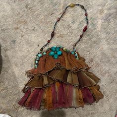 Collectible Mary Frances Bag, Used Once! Gorgeous Beading & Tiered Fabric! Brown Beaded Pouch Bag, Brown Beaded Travel Bags, Bohemian Brown Beaded Shoulder Bag, Bohemian Multicolor Embellished Shoulder Bag, Bohemian Embellished Travel Bags, Bohemian Embellished Tote Shoulder Bag, Bohemian Embellished Shoulder Bag, Mary Frances Bags, Mary Frances