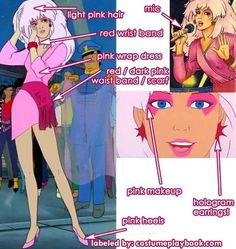 an anime character with pink hair and blue eyes is talking on the phone while surrounded by other characters