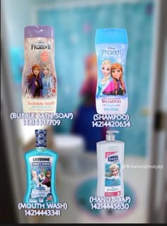 three different types of shampoos on display