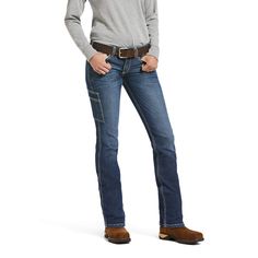 Good looking and great fitting, our mid-rise jeans are up to any task. Whether you're feeding horses, mucking stalls or running errands, you can move freely without worrying about snags or tears. Rebar DuraStretch Riveter Straight Leg Jean | Product Features : 0 : Knife pocket|Utility pocket | Women's Rebar DuraStretch Riveter Straight Leg Jeans in Nightride 10 oz DuraStretch™ denim. fabric provides durability with the freedom to move. 2X more durable than 100% cotton of same weight. 72% Cotton, Feeding Horses, Easy Fashion, Flattering Jeans, Work Jeans, Leg Work, Outfit Women, Jeans Outfit, Plus Size Jeans, Mid Rise Jeans