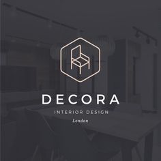 the logo for decora, an interior design studio in london's west end