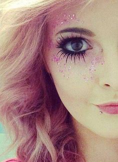 Doll Eyelashes, Ballet Makeup, Fairy Make-up, Make Carnaval, Fairy Style, Theatrical Makeup, Pink Fairy, Makeup Idea, Fairy Makeup