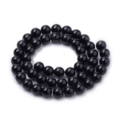 Black Onyx Beads, Black Color. Semi-Precious Gemstone Beads for DIY Jewelry Making.   Size: 8-8.5mm Diameter, Hole: 1mm; approx. 45pcs/strand, 15 Inches Long.  Material: High Quality Black Onyx, Dyed Black Color. Polished, Shinny Finish. Jewelry Making Project, Large Hole Beads, Onyx Bead, Rhinestone Bead, Polymer Clay Beads, Bead Strand, Clay Beads, Diy Jewelry Making, Semi Precious Gemstones