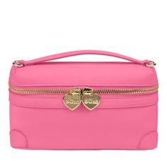 Stoney Clover Lane Top Handle Bag Front Zip in Guava Luxury Top Handle Cosmetic Bag For Travel, Luxury Pouch Box Bag With Zipper Closure, Luxury Pink Box Bag For Gift, Luxury Pink Pouch Box Bag, Pink Shoulder Cosmetic Bag, Travel Cosmetic Bag With Top Handle, Elegant Satchel Cosmetic Bag, Elegant Cosmetic Bag With Top Handle And Removable Pouch, Elegant Cosmetic Bag With Removable Pouch And Top Handle